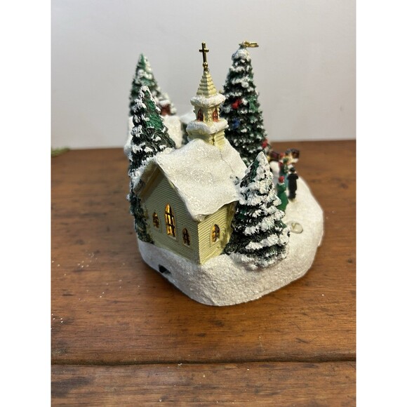 Vintage Thomas Kinkade St. Nicholas Circle Teleflora Diorama Music Box Works! - Picture 5 of 13